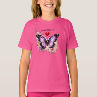 Camiseta infantil Círculo de plumas de pavo real S