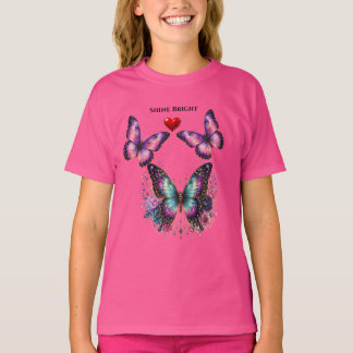 Camiseta infantil Círculo de plumas de pavo real S