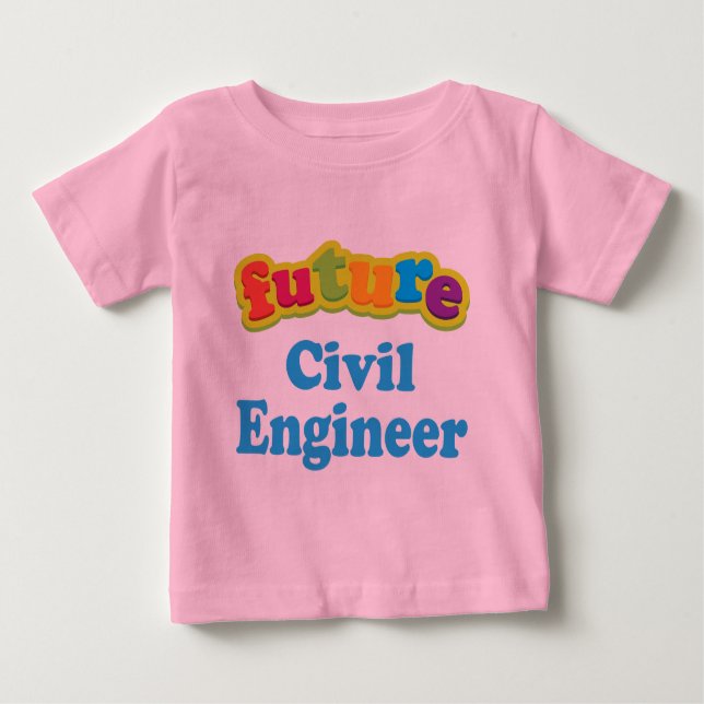Camiseta infantil civil del bebé del ingeniero (Anverso)