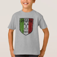 Camiseta infantil con escudo medieval vintage de I