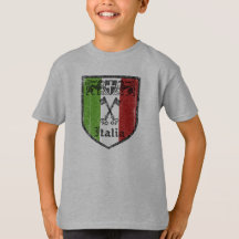 Camiseta infantil con escudo medieval vintage de I