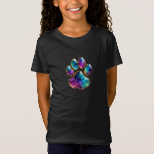 Camiseta infantil con estampado de pata de colorid