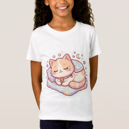 Camiseta infantil con estilo de pegatina de gato l