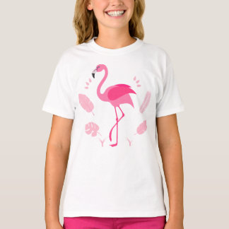 Camiseta infantil con flamenco rosa