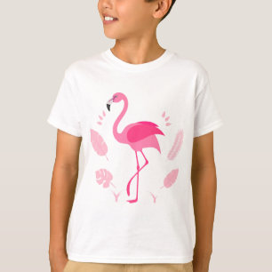 Camiseta infantil con flamenco rosa