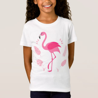 Camiseta infantil con flamenco rosa
