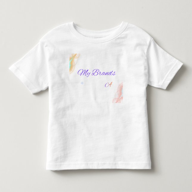 Camiseta infantil con huellas de bebé y texto (Anverso)