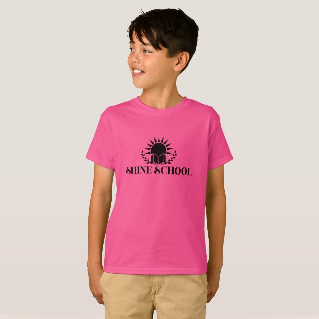 camiseta infantil con logo negro (Anverso completo)