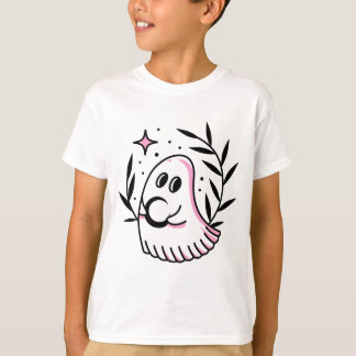 Camiseta infantil con logo rosa y negro