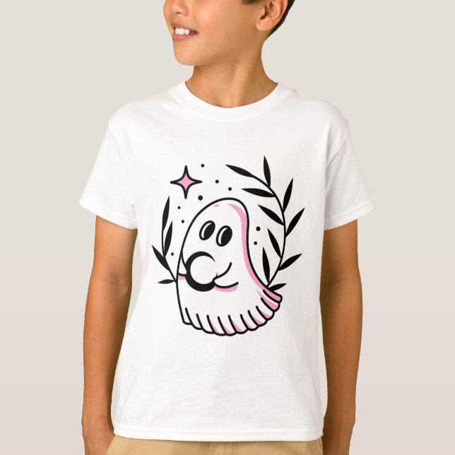 Camiseta infantil con logo rosa y negro (Anverso)