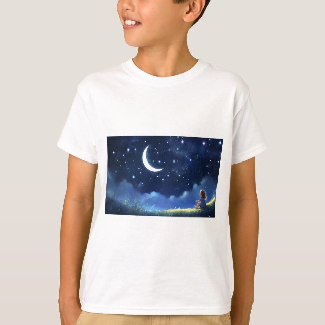 Camiseta infantil con papel de buena noche (Anverso)