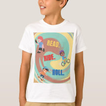 Camiseta infantil con un diseño colorido.