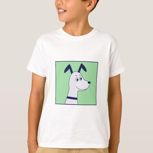 Camiseta infantil con un perro de caricatura (Anverso)