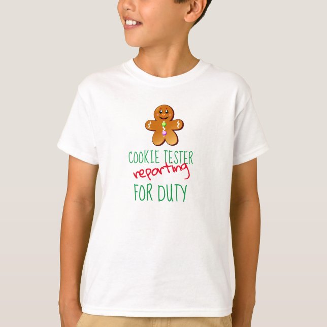 Camiseta infantil Cookie Tester de Hanes TAGLESS® (Anverso)