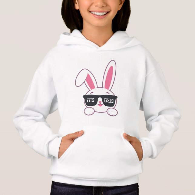 Camiseta infantil Cool Bunny – Gafas de estilo y m (Anverso)