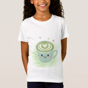 Camiseta infantil corazón de Matcha Latte Kawaii l