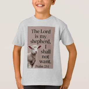 Camiseta infantil Cordero cristiano Salmo 23:1