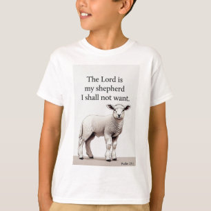 Camiseta infantil Cordero cristiano Salmo 23:1