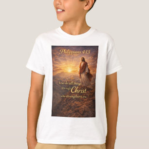Camiseta infantil cristiana Filipenses 4:13