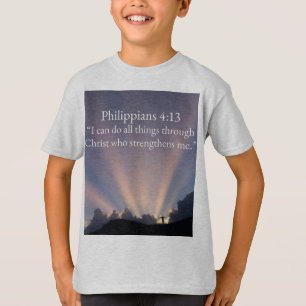 Camiseta infantil cristiana Filipenses 4:13