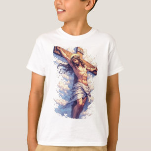 Camiseta infantil cristiana Jesús en la Cruz