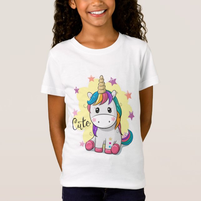 Camiseta infantil Cute Unicorn (Anverso)