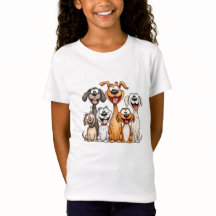Camiseta infantil de amigos perros de dibujos anim