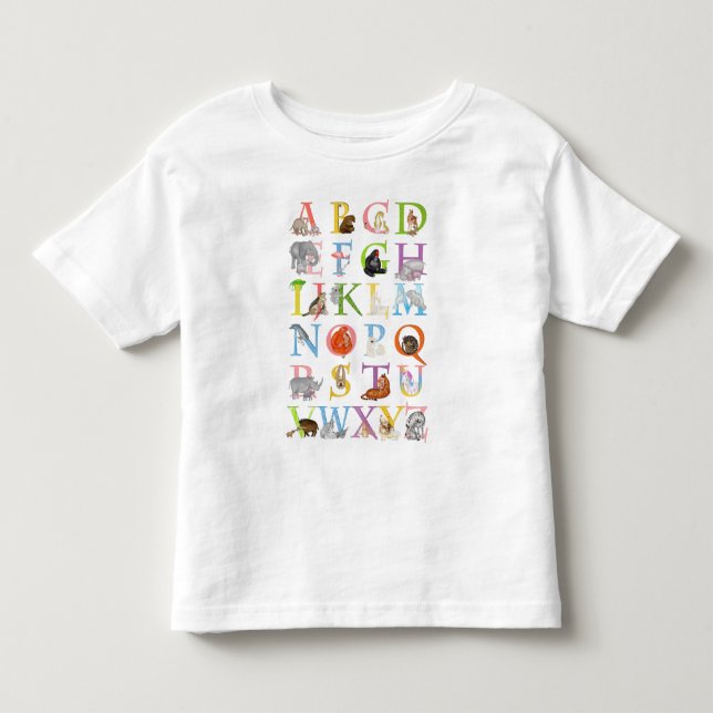 Camiseta infantil de Animal ABC (Anverso)