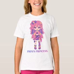 Camiseta infantil de anime lindo y colorido