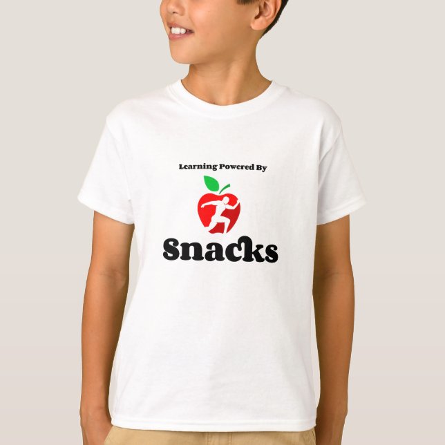 Camiseta infantil de aprendizaje con snacks (Anverso)