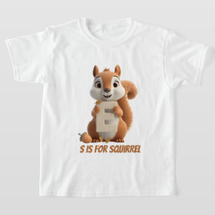 Camiseta infantil de ardilla linda S es para ard