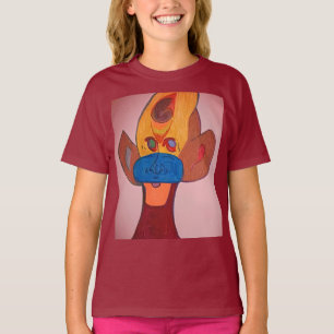 Camiseta infantil de arte de animal futurista
