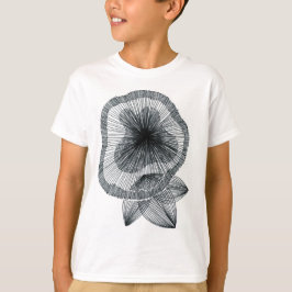 Camiseta infantil de arte de línea radial abstract