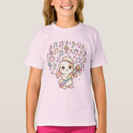 Camiseta infantil de artista de conejito lindo – M