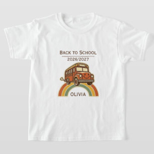 Camiseta infantil de autobús de vuelta al cole