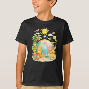 Camiseta infantil de aventura de pelota de playa d