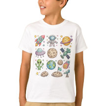 Camiseta infantil de aventura espacial adorable