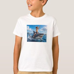 Camiseta infantil de aventura oceánica para jinete