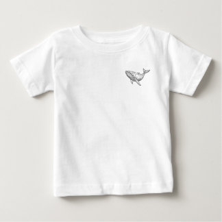 Camiseta infantil de ballena geométrica