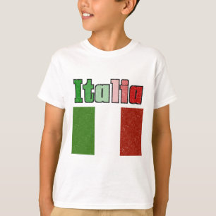 Camiseta infantil de bandera vintage de Italia
