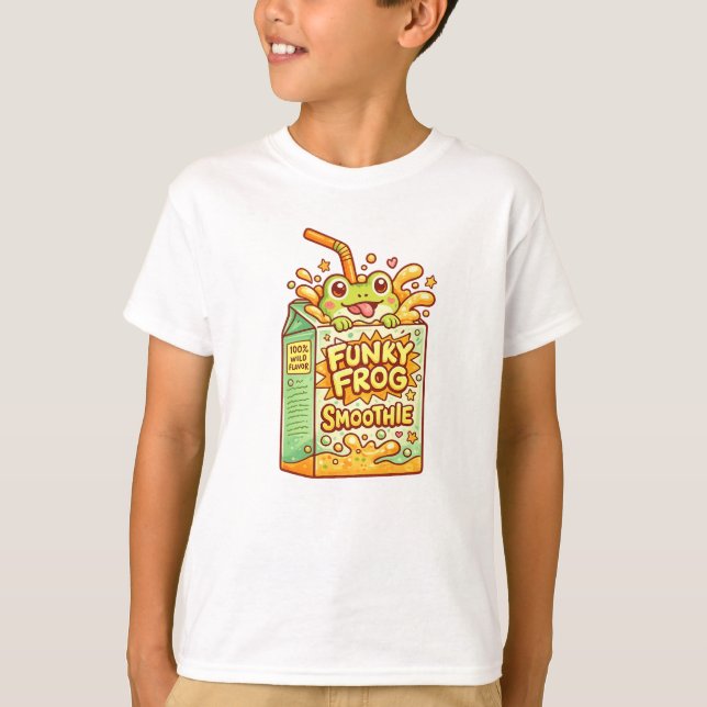 Camiseta infantil de batido de rana funky (Anverso)