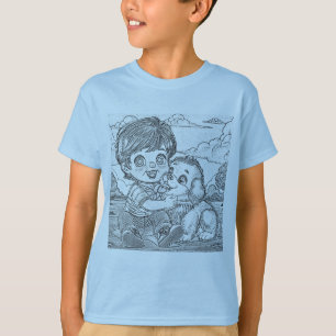 camiseta infantil de bebé lindo y mascota, regalo 