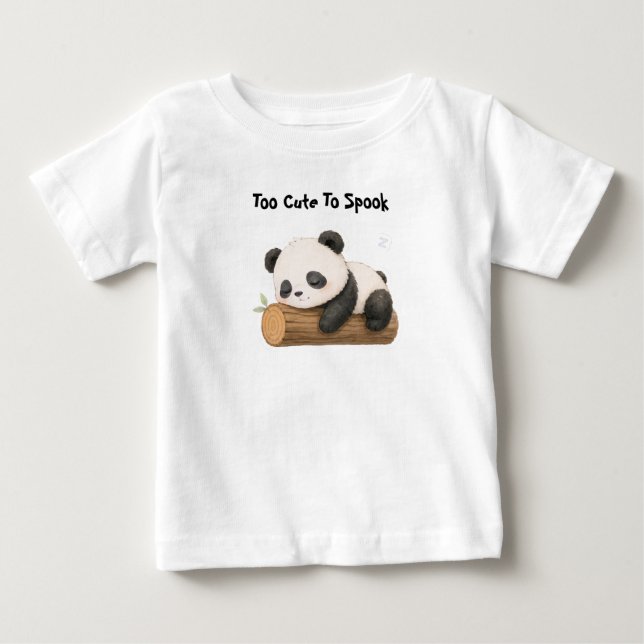 Camiseta infantil de bebé panda durmiendo en un tr (Anverso)