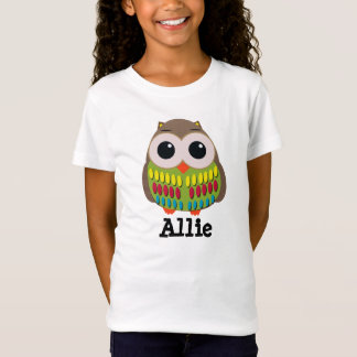 Camiseta infantil de búho lindo y colorido