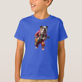 Camiseta infantil de Bulldog estrella de rock