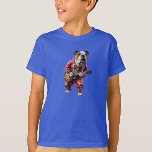 Camiseta infantil de Bulldog Rock Star