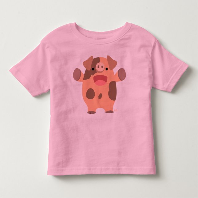 Camiseta infantil de cerdo Personalizado amigable (Anverso)