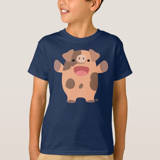 Camiseta infantil de cerdo Personalizado amigable (Anverso)
