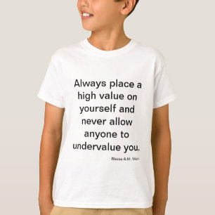 Camiseta infantil de citas inspiradoras
