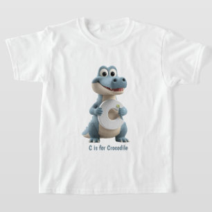 Camiseta infantil de cocodrilo lindo   C es para c